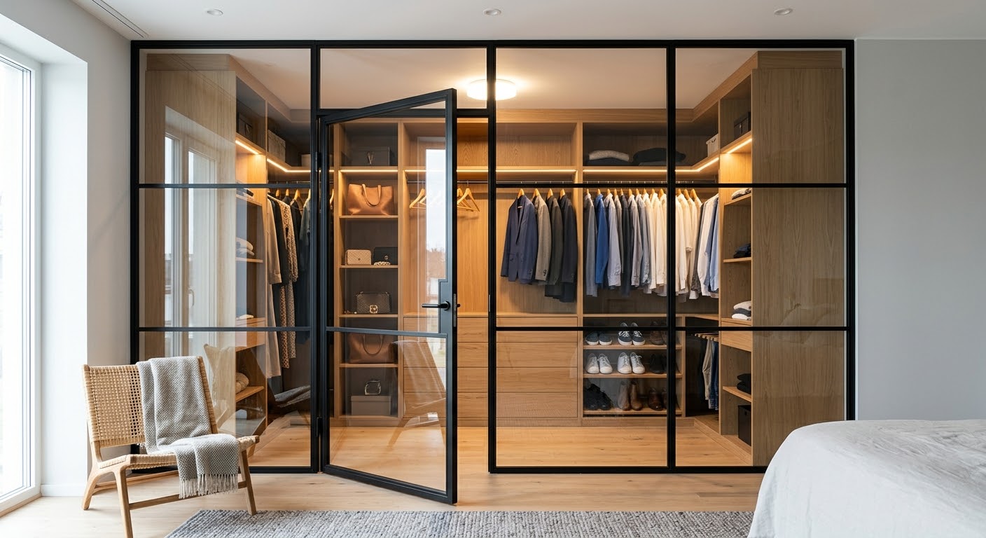 Wide hinged door composition